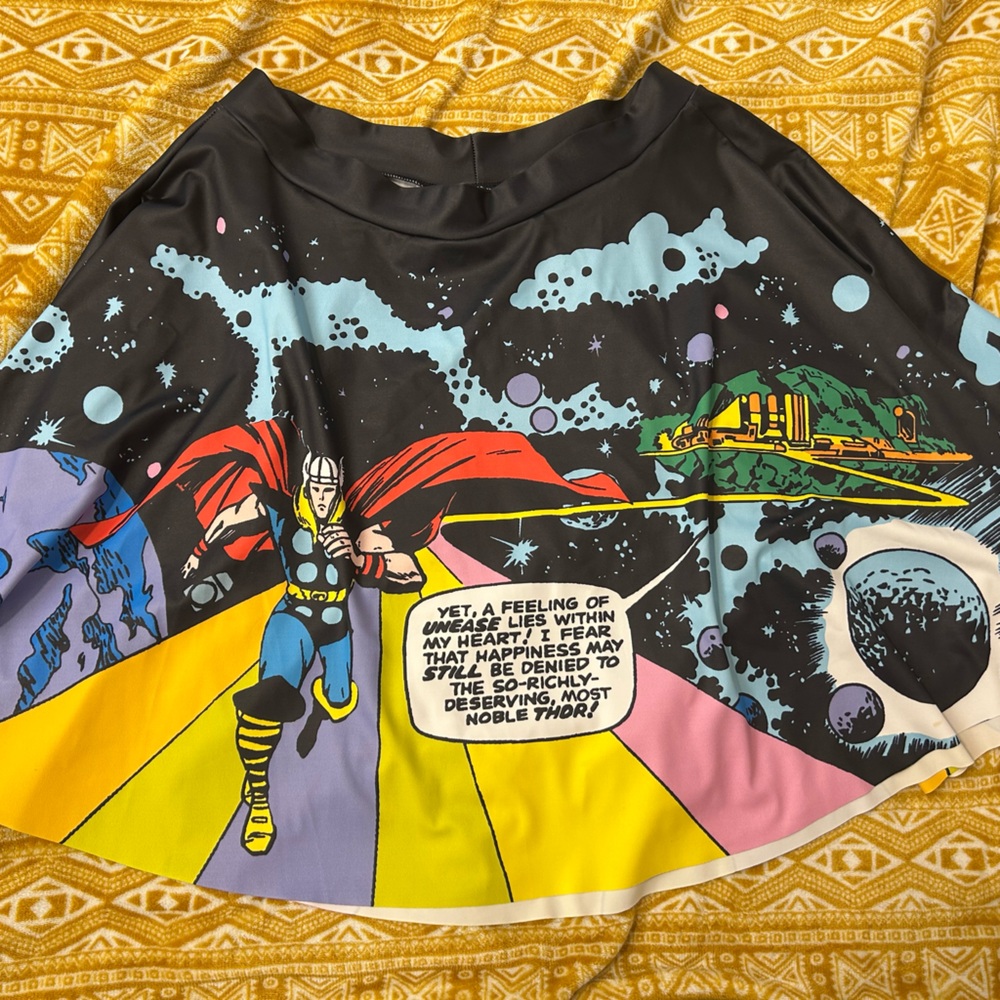 BLACKMILK x MARVEL Thor rainbow bridge skirt sz XL
